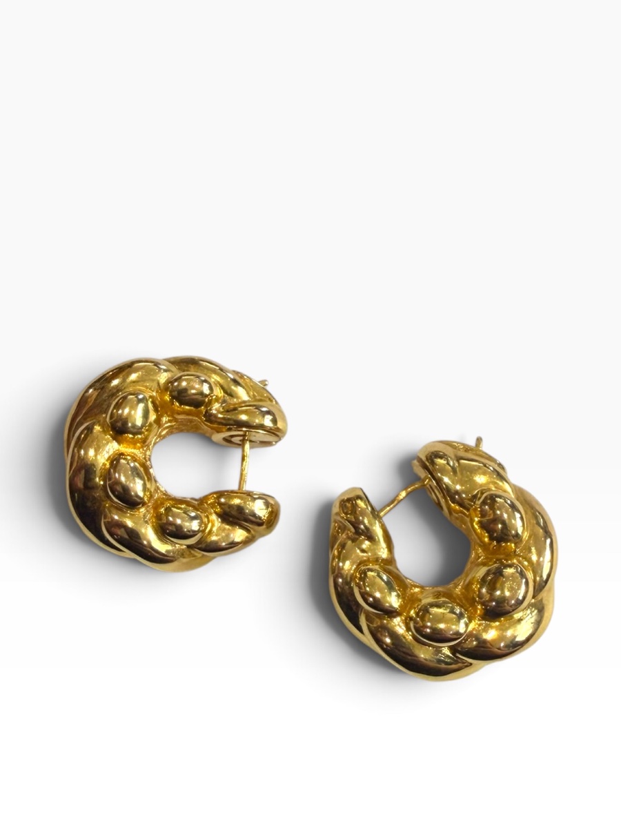 Chimento paire de boucles d’oreilles créoles or 18 carats-photo-5