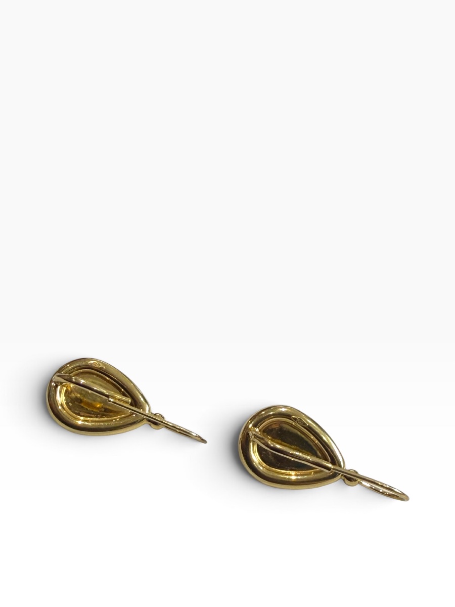 Paire boucles d’oreilles or et lapis lazuli -photo-4