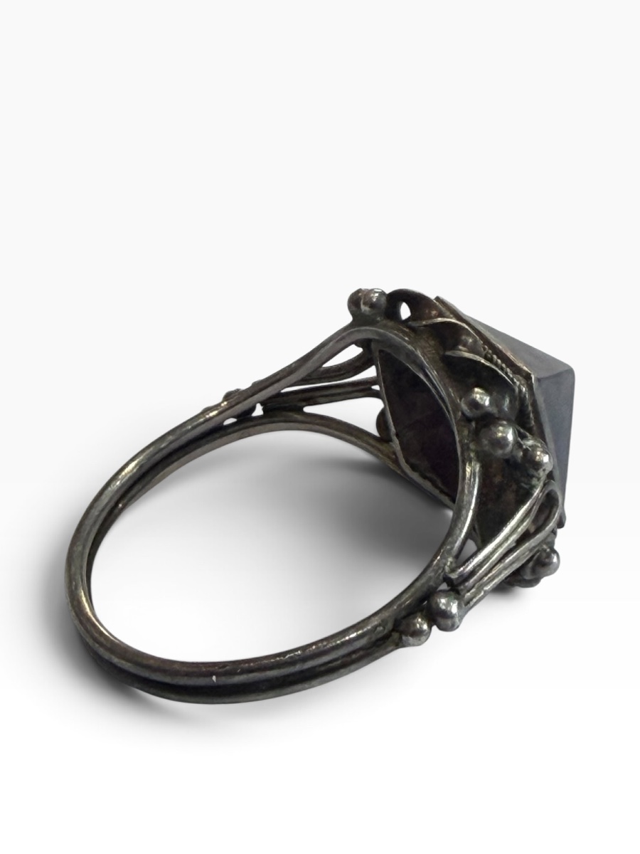 Bague argent et améthyste pyramide-photo-4
