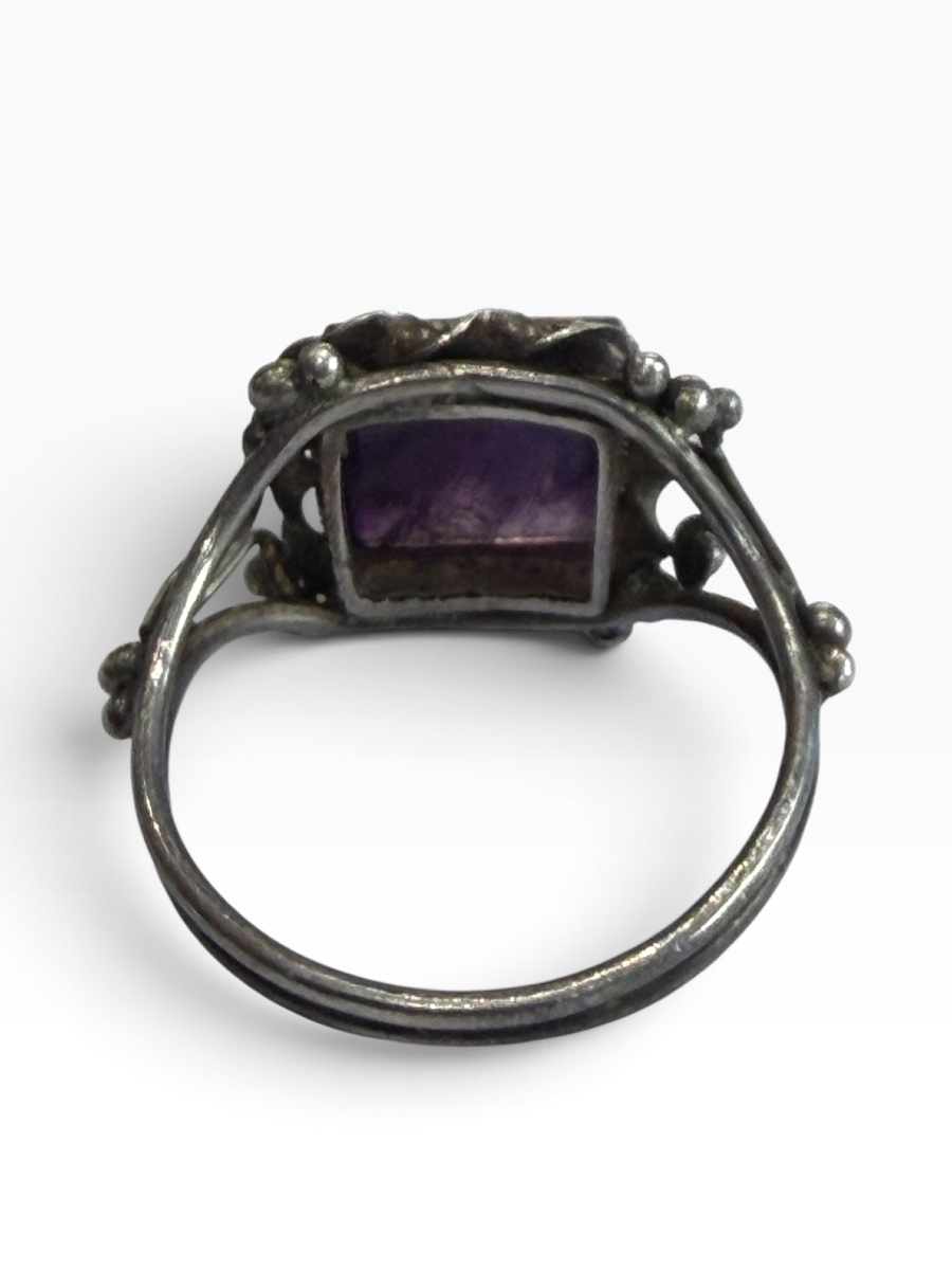 Bague argent et améthyste pyramide-photo-6