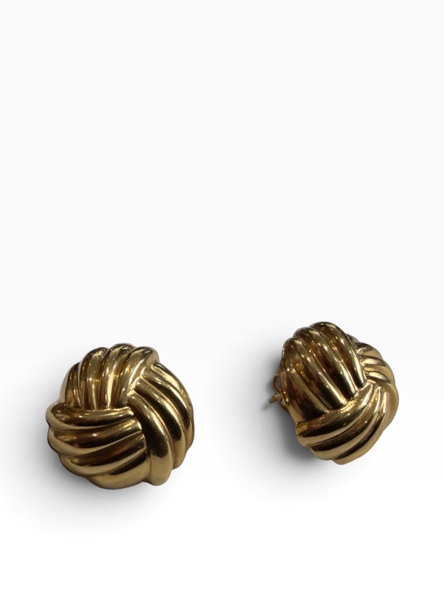 Paire de boucles d’oreilles or noeuds-photo-4