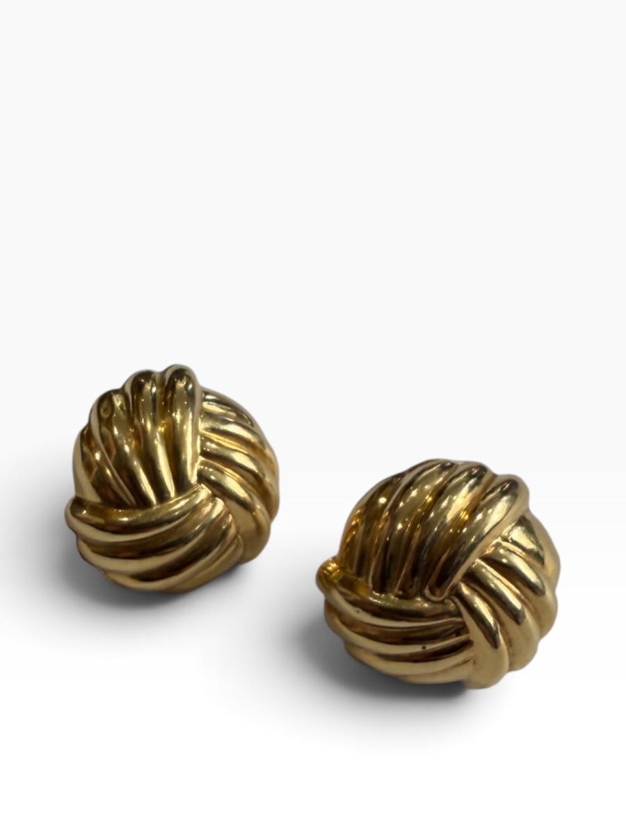 Paire de boucles d’oreilles or noeuds-photo-6