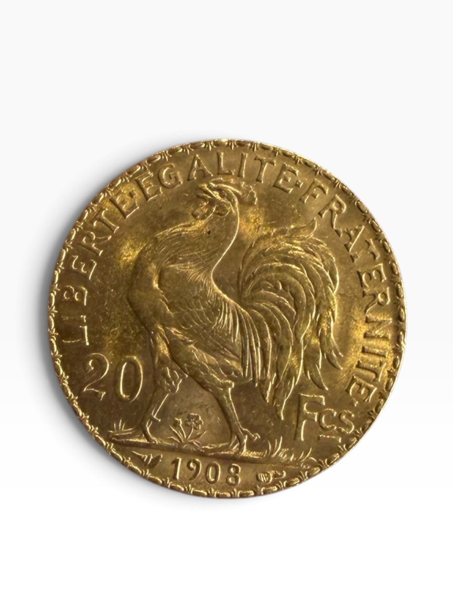 Pièce 20 francs or Coq Marianne 1908-photo-2