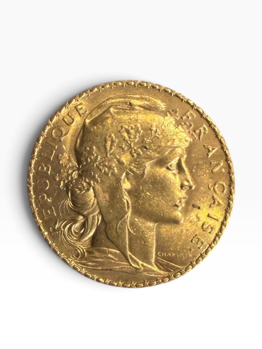 Pièce 20 francs or Coq Marianne 1908-photo-3