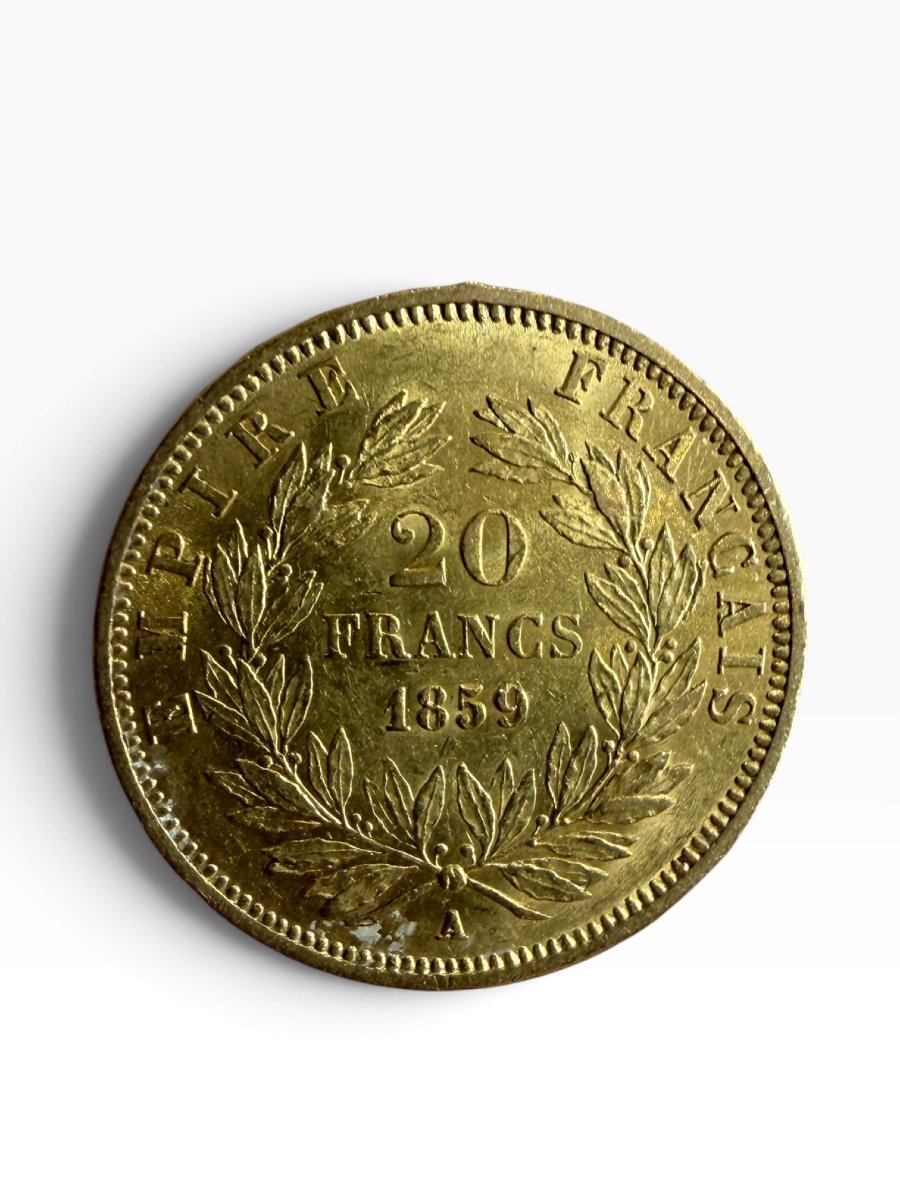 Pièce 20 francs or Napoléon III 1859-photo-4