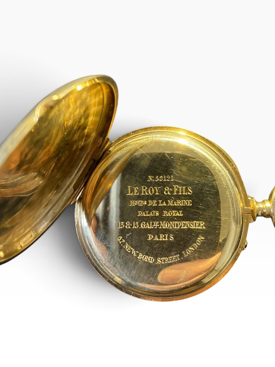 Leroy & Fils Paris Gold Pocket Watch-photo-3