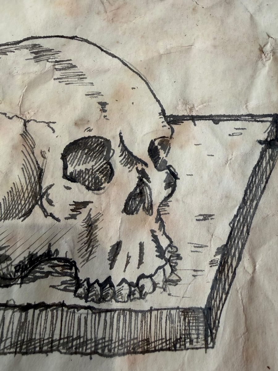 Vanity: Ink Drawing On Paper-photo-4