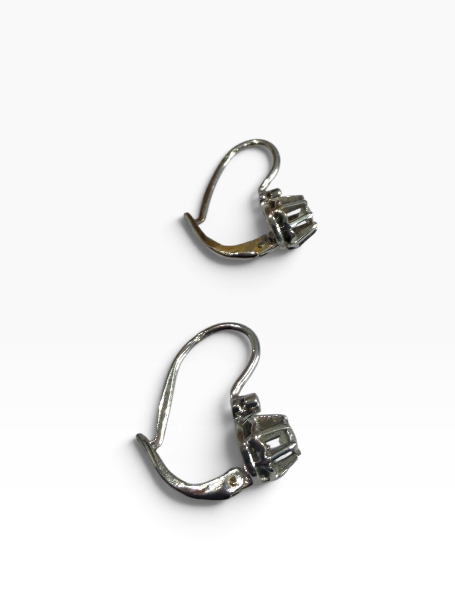 Paire de boucles d’oreilles or gris et diamants-photo-6