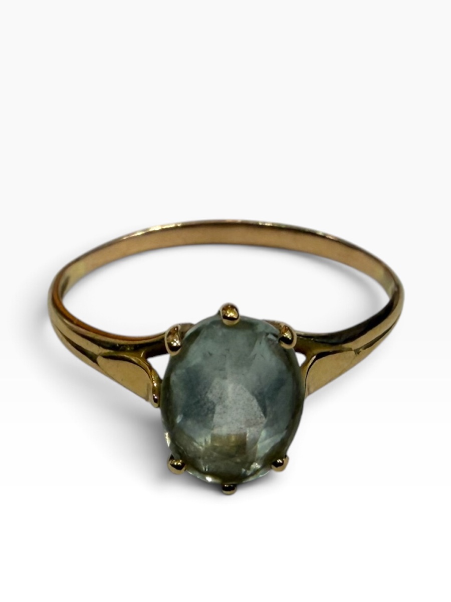 Bague or jaune et aigue-marine-photo-4