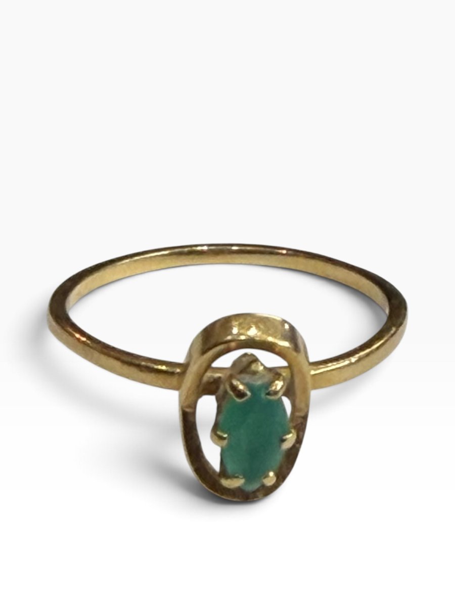 Yellow Gold And Emerald Ring-photo-2