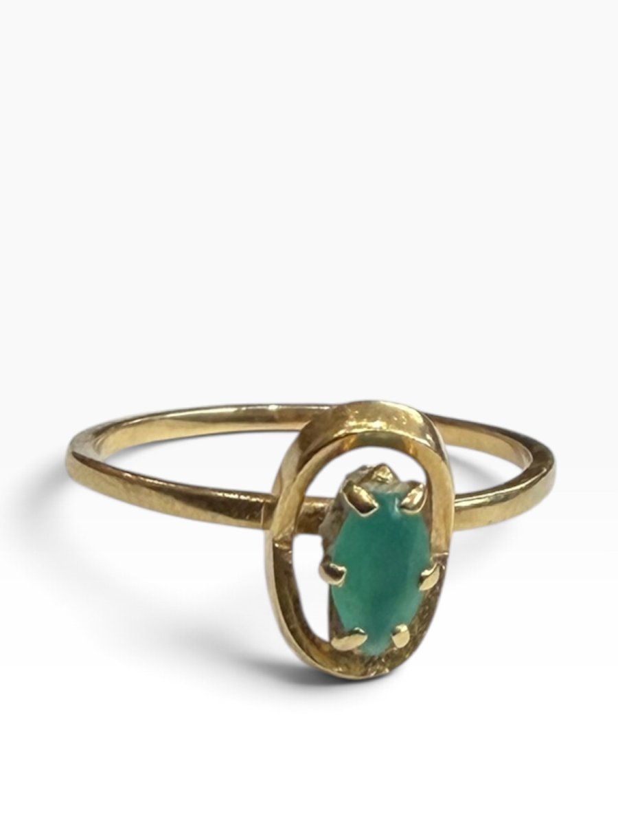 Yellow Gold And Emerald Ring-photo-4