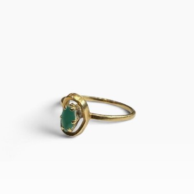 Yellow Gold And Emerald Ring-photo-5
