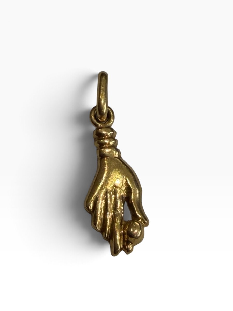 Gold Lucky Hand Pendant