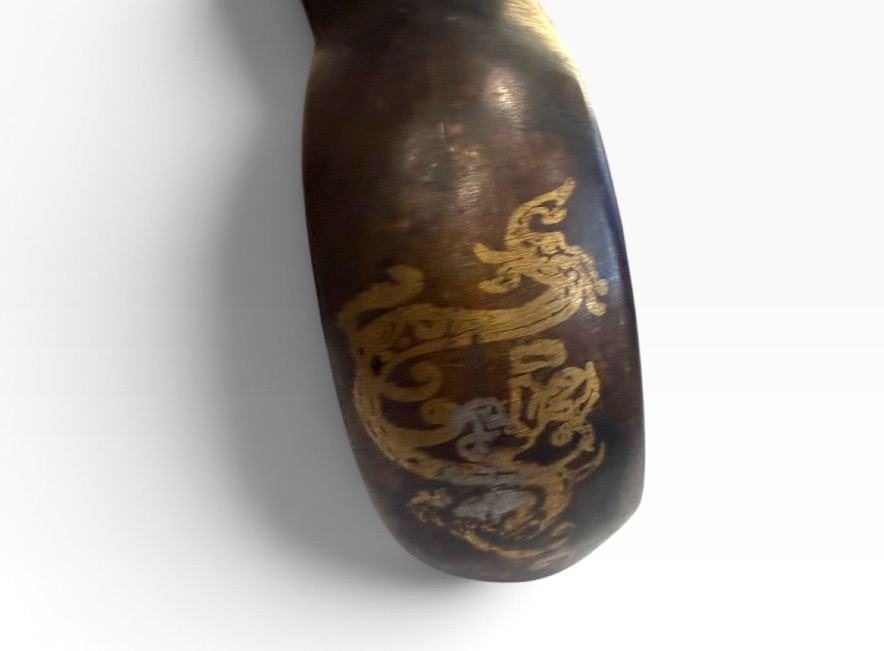 Gourde en métal motif chauve-souris Chine XIXeme-photo-3