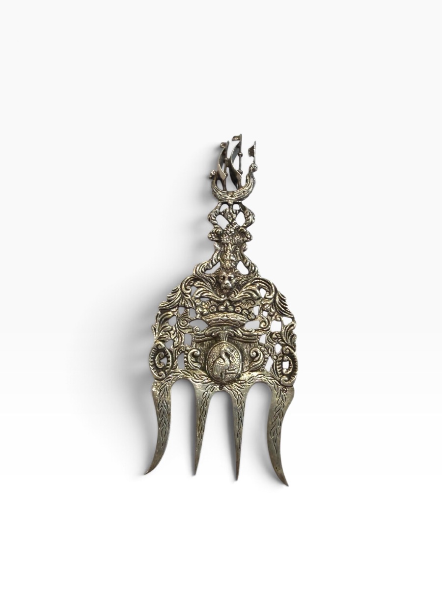 Dutch Silver Boat-motif Fork-photo-3