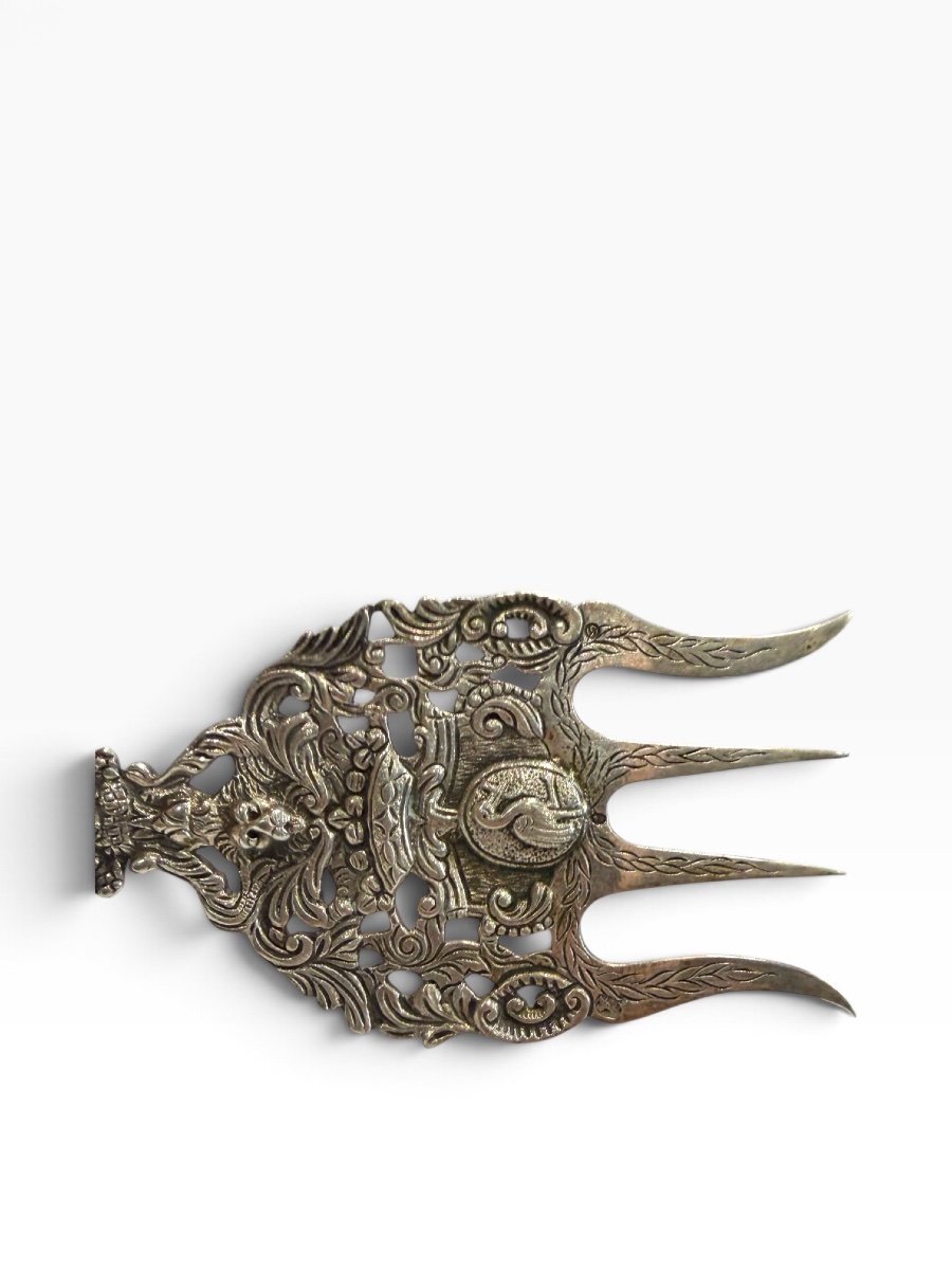 Dutch Silver Boat-motif Fork-photo-4