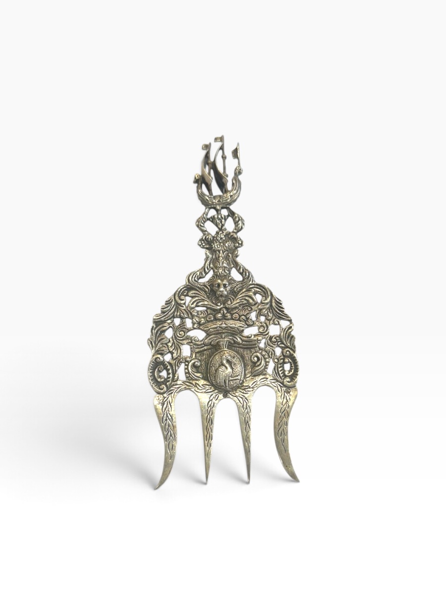 Dutch Silver Boat-motif Fork-photo-2