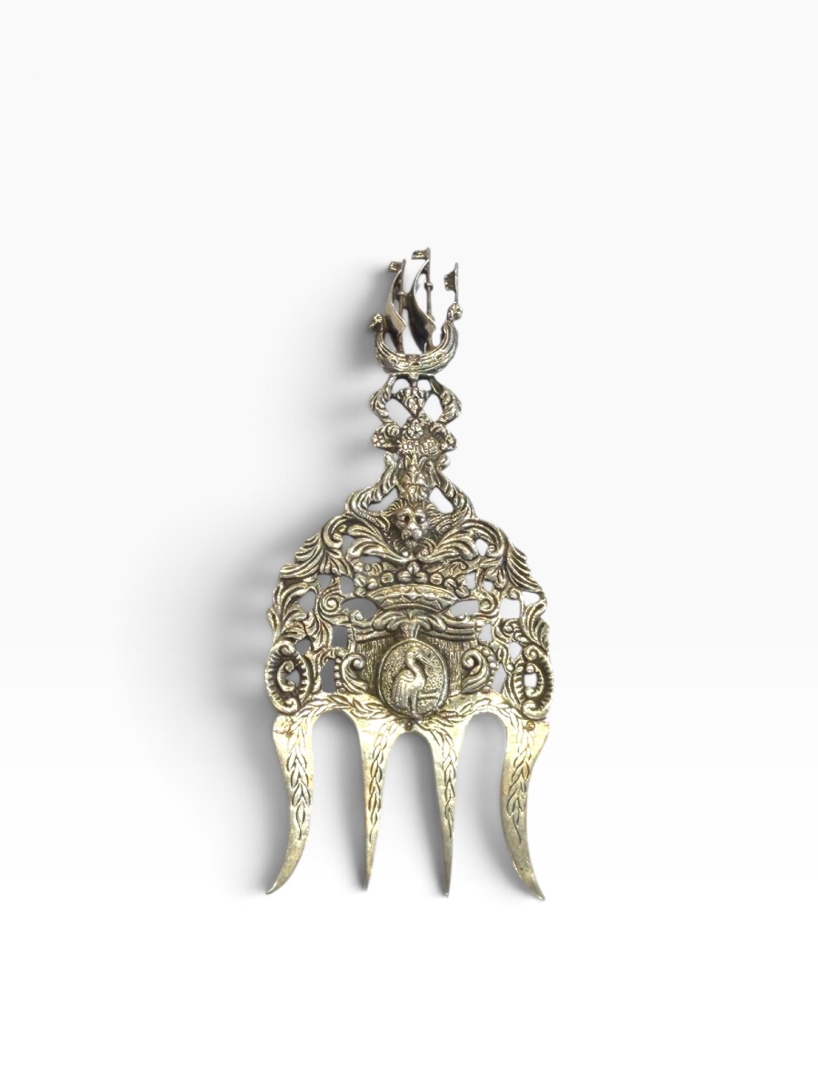 Dutch Silver Boat-motif Fork-photo-3