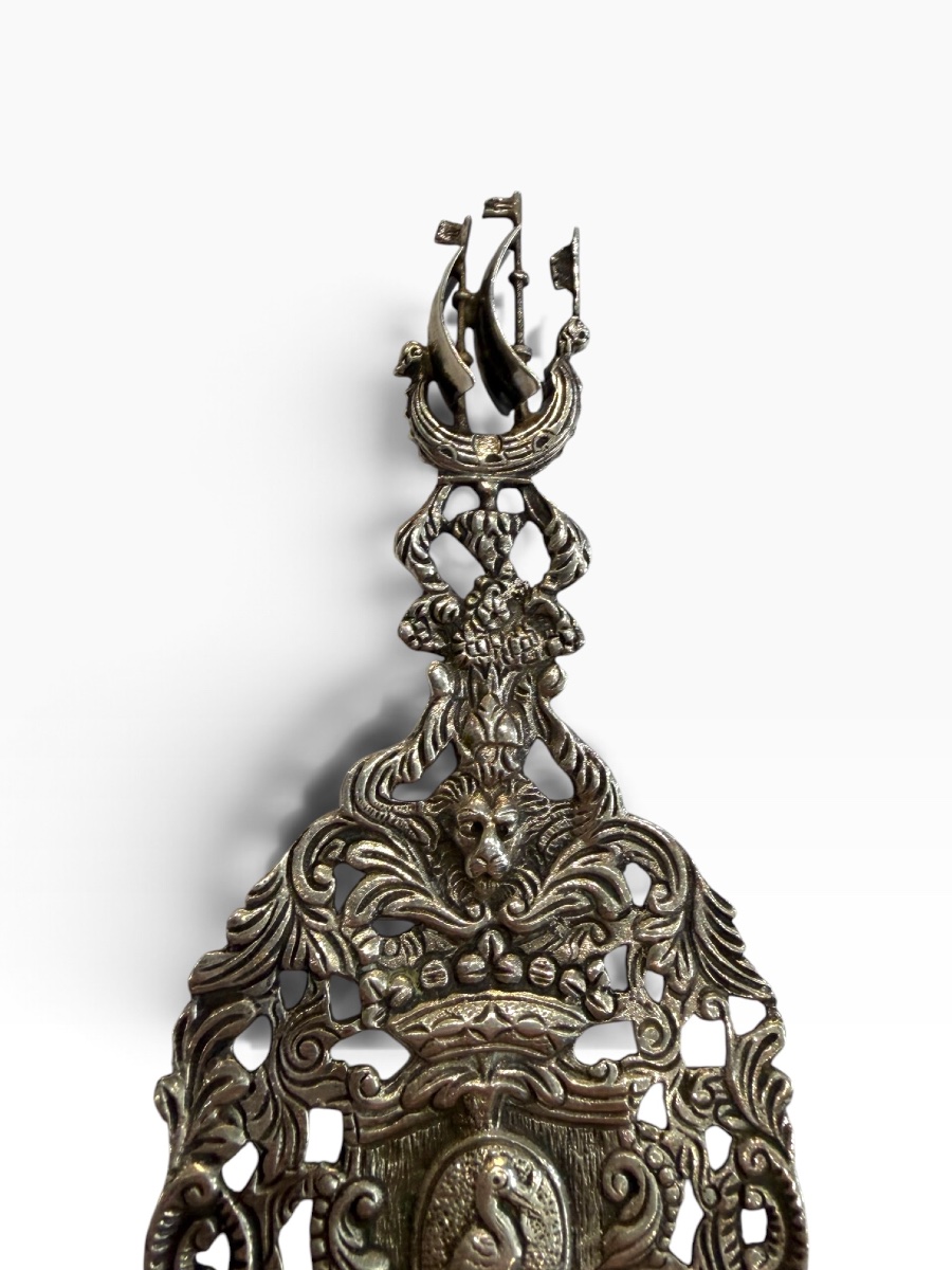 Dutch Silver Boat-motif Fork-photo-4