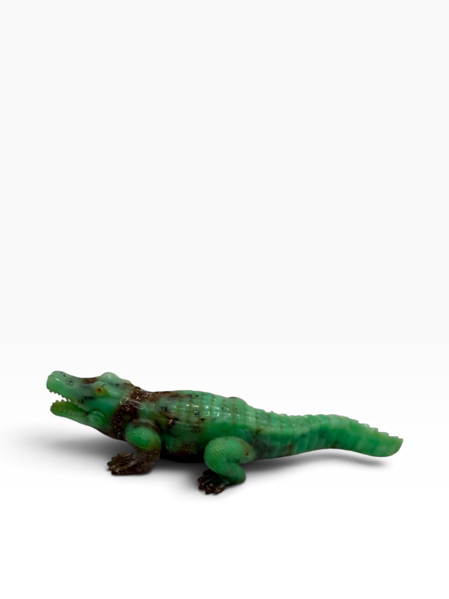 Alligator crocodile en jade style Fabergé-photo-4