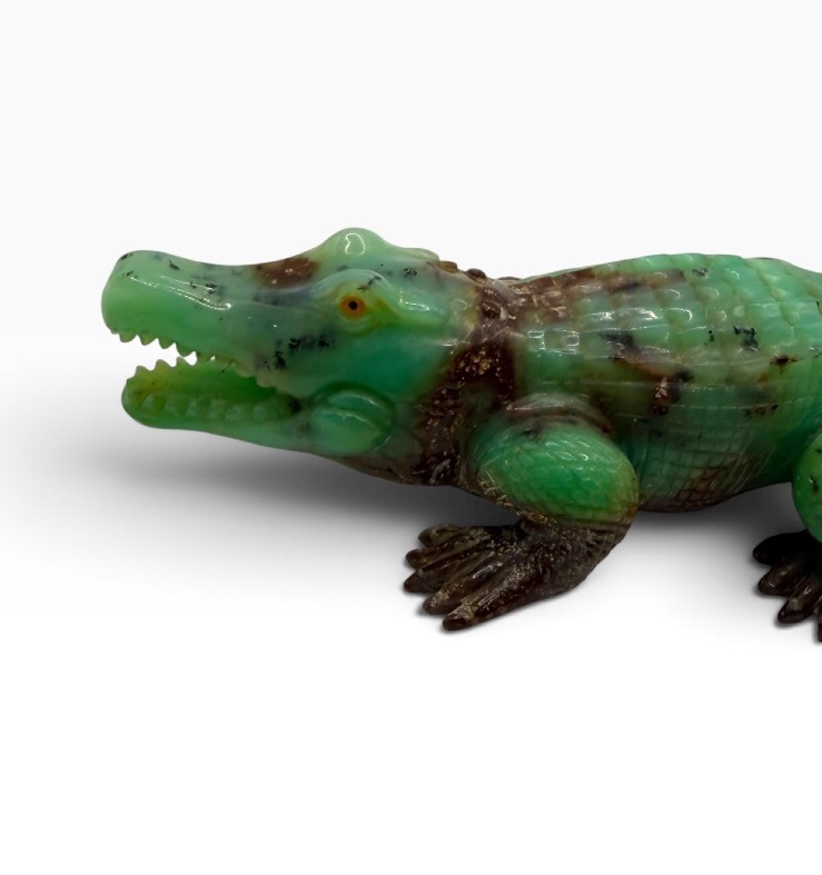Alligator crocodile en jade style Fabergé-photo-1