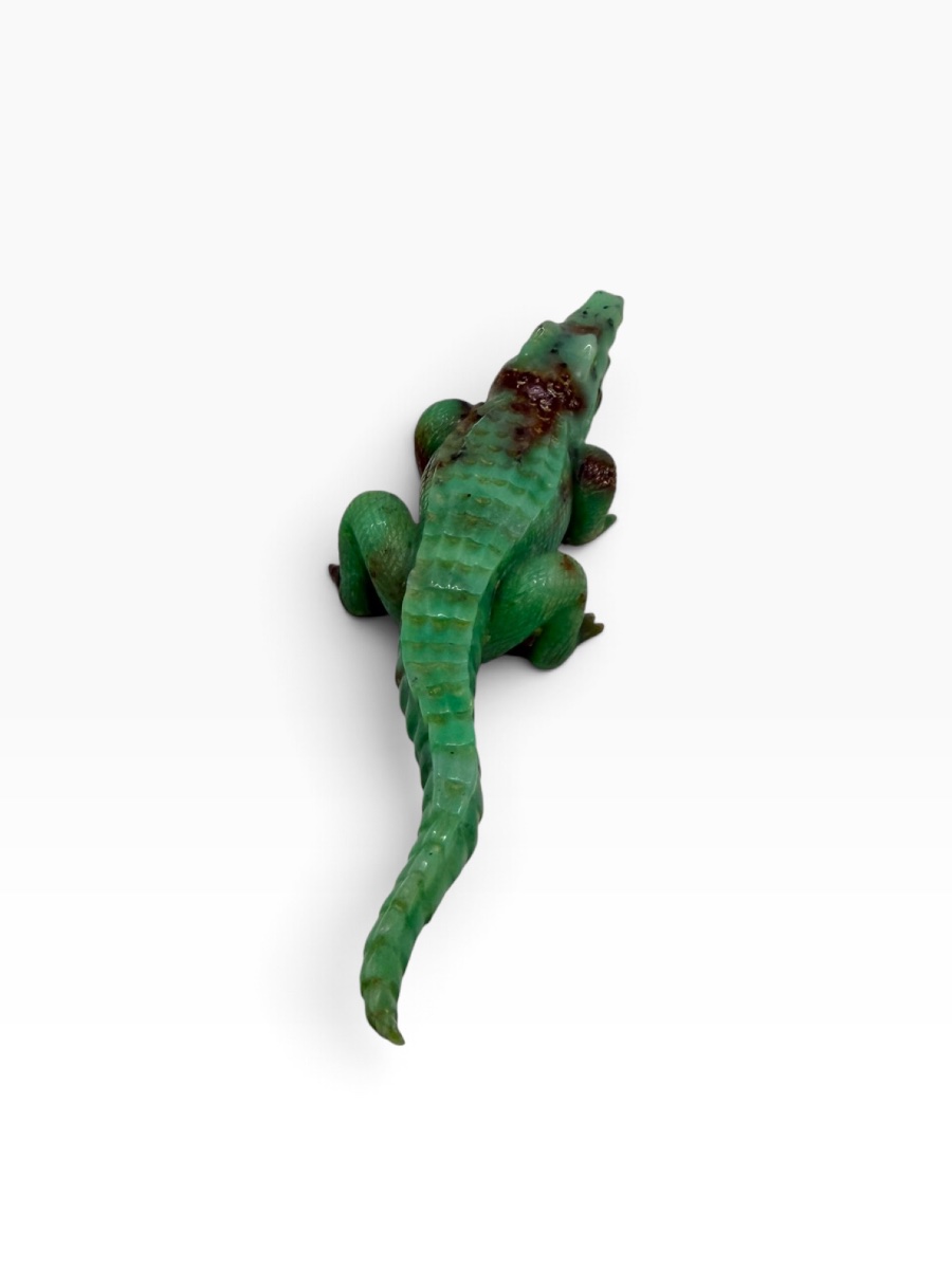Alligator crocodile en jade style Fabergé-photo-8