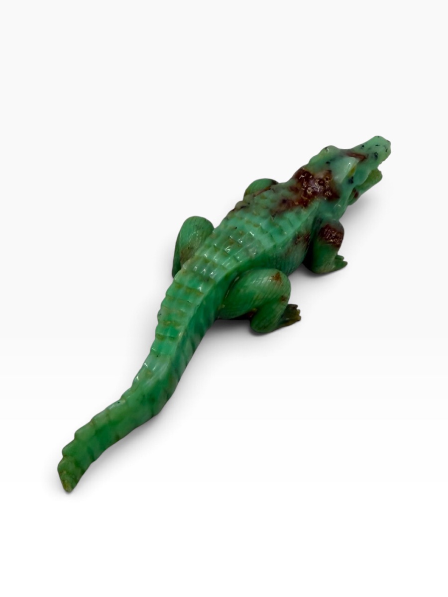 Alligator crocodile en jade style Fabergé