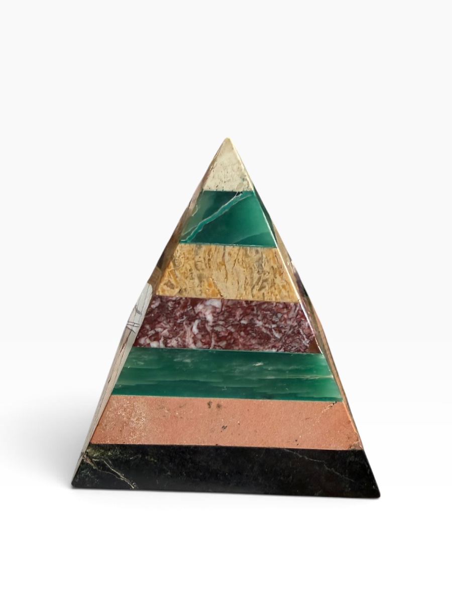 Precious Stone Pyramid Paperweight  -photo-2