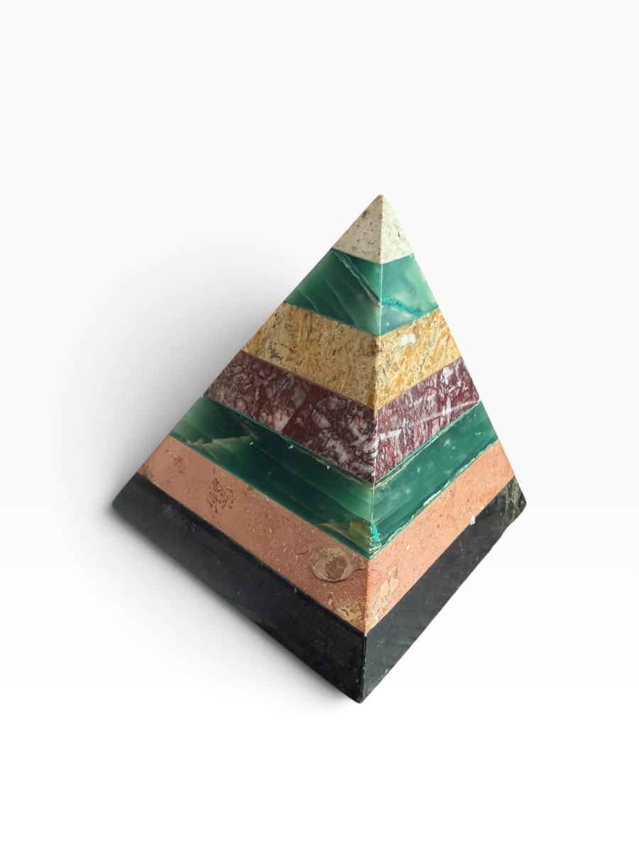 Precious Stone Pyramid Paperweight  -photo-6