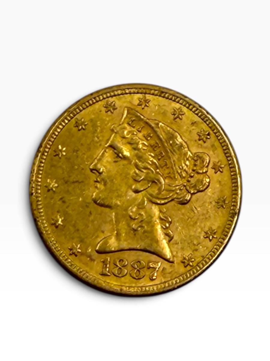 1887 Liberty $5 Gold Coin 