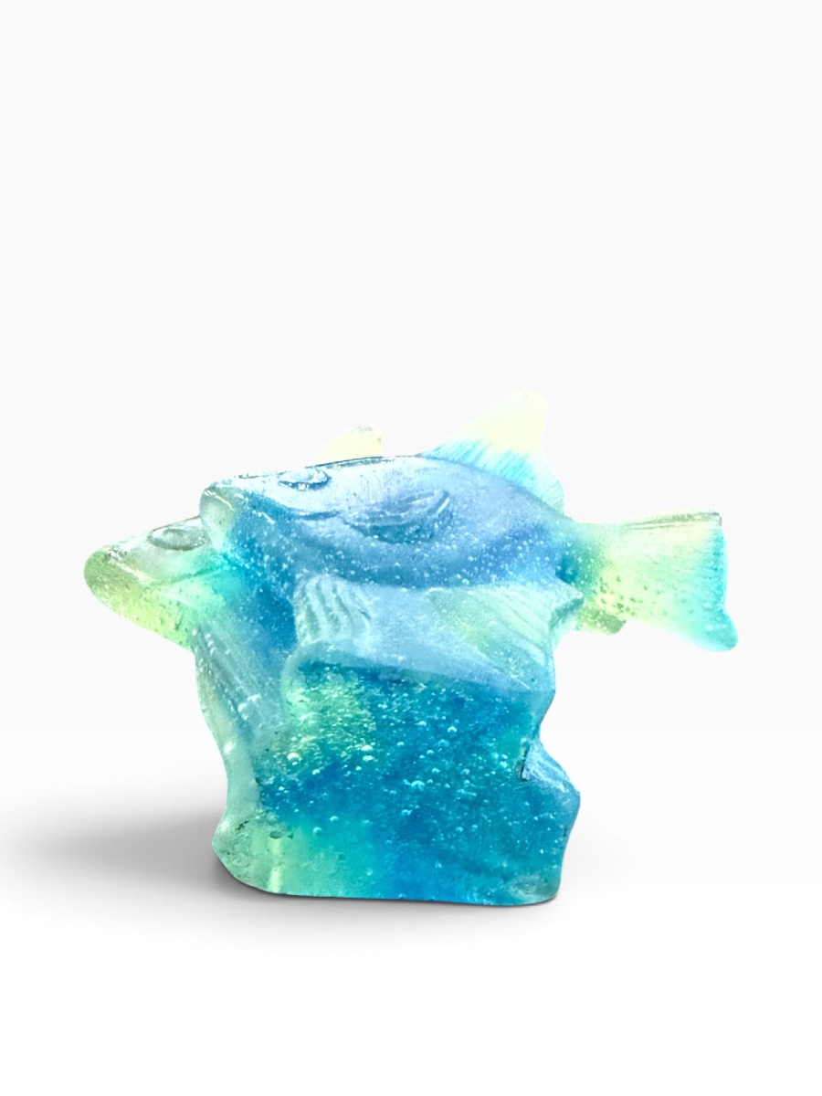 Daum Pair Of Fish Made Of Glass Paste-photo-2