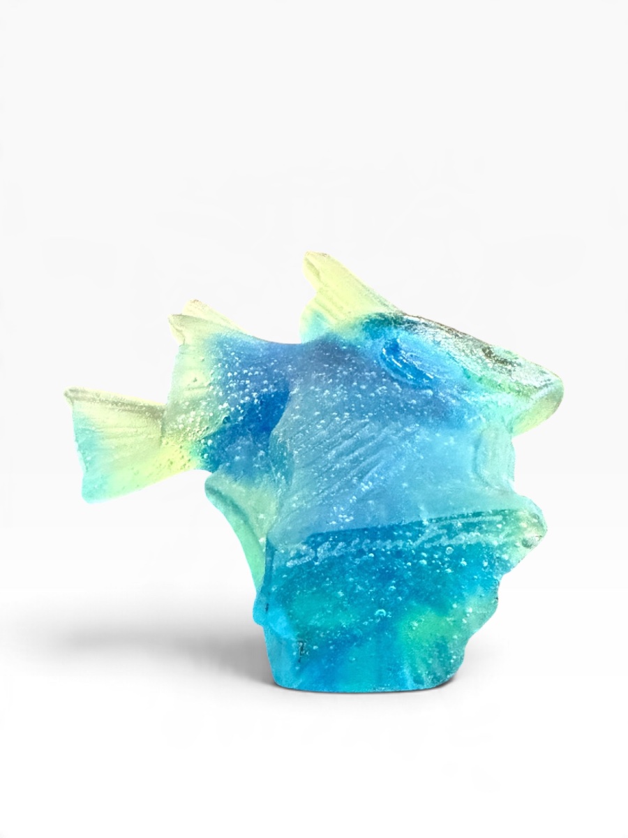 Daum Pair Of Fish Made Of Glass Paste-photo-3