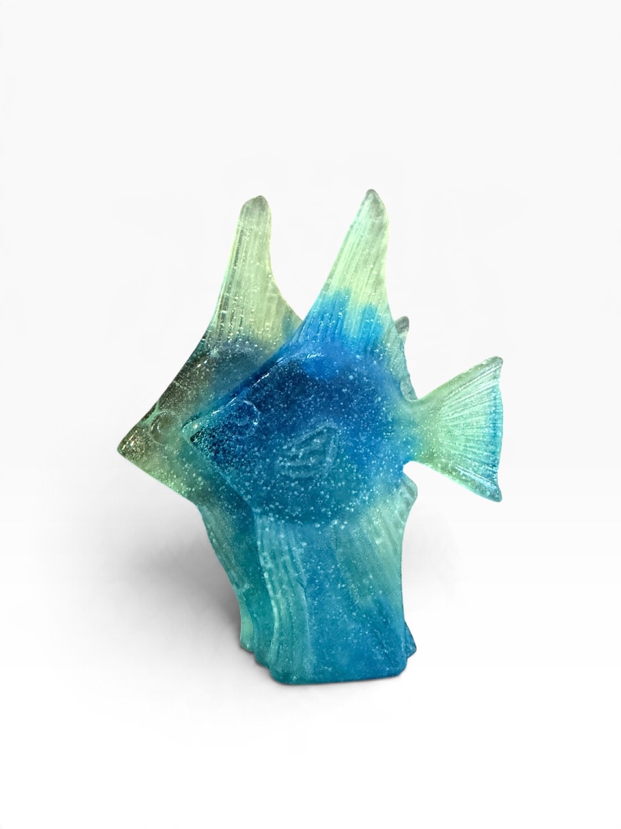 Daum Pair Of Fish Made Of Glass Paste-photo-8