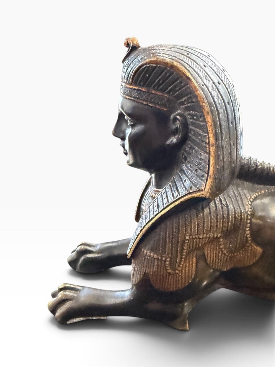 19th-century Bronze Sphinx: Return From Egypt-photo-2