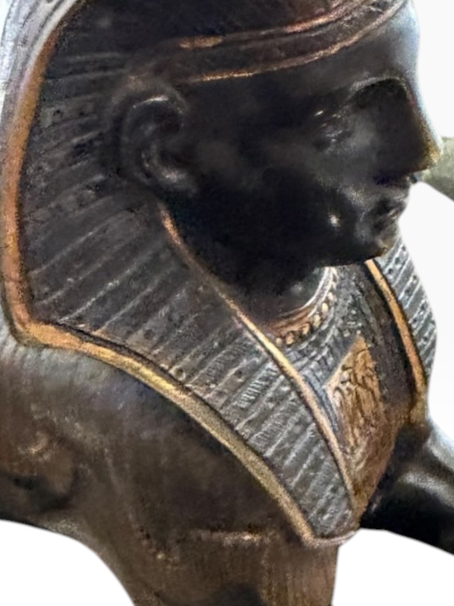 19th-century Bronze Sphinx: Return From Egypt-photo-3