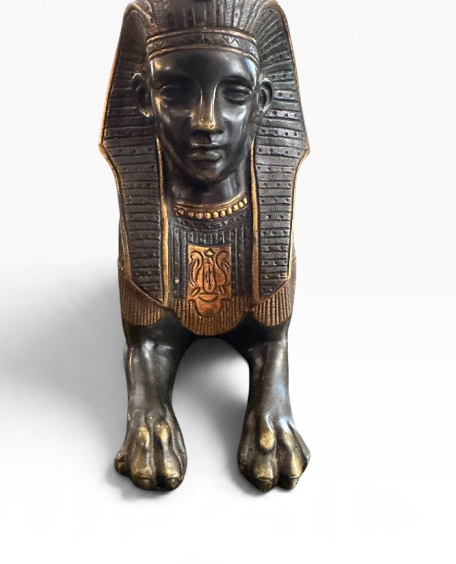 19th-century Bronze Sphinx: Return From Egypt-photo-5