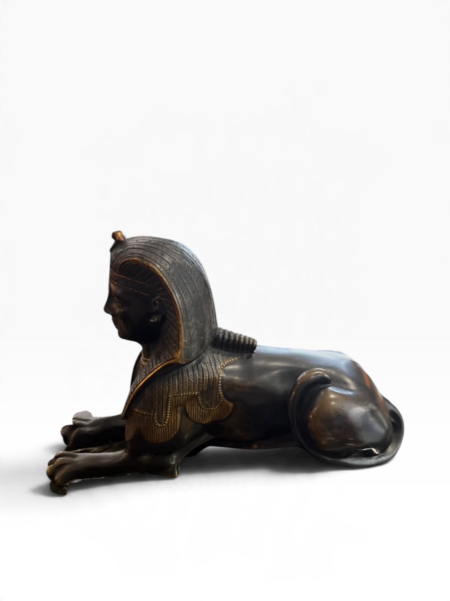 19th-century Bronze Sphinx: Return From Egypt-photo-6