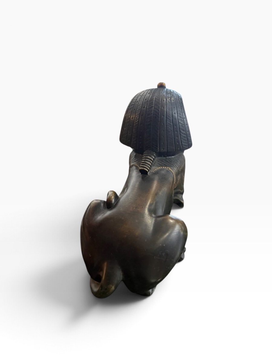 19th-century Bronze Sphinx: Return From Egypt-photo-7