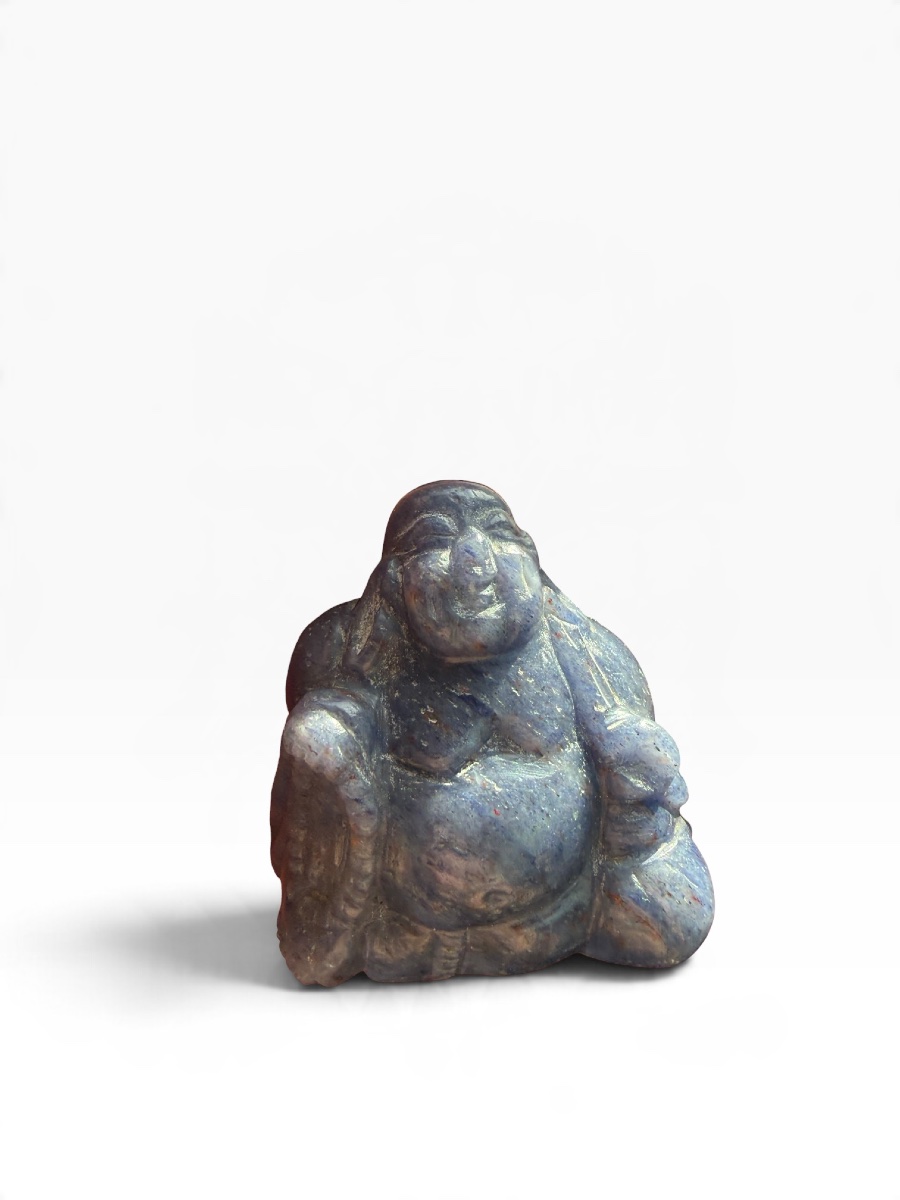 Blue Stone Laughing Buddha (budai)-photo-4