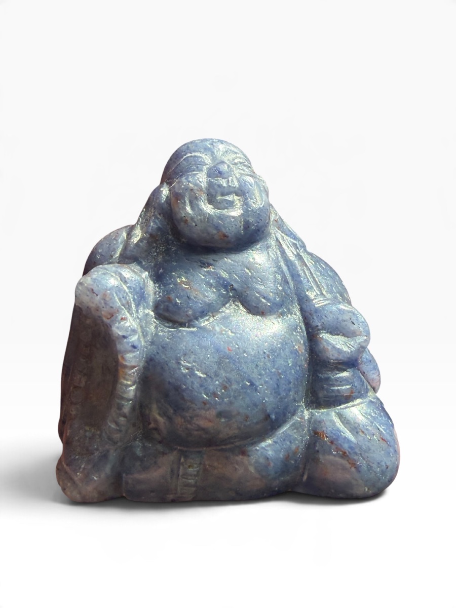 Blue Stone Laughing Buddha (budai)-photo-1