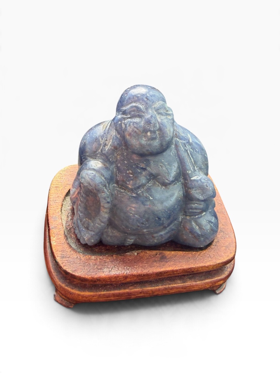 Blue Stone Laughing Buddha (budai)-photo-3
