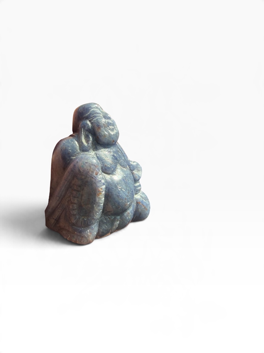 Blue Stone Laughing Buddha (budai)-photo-6