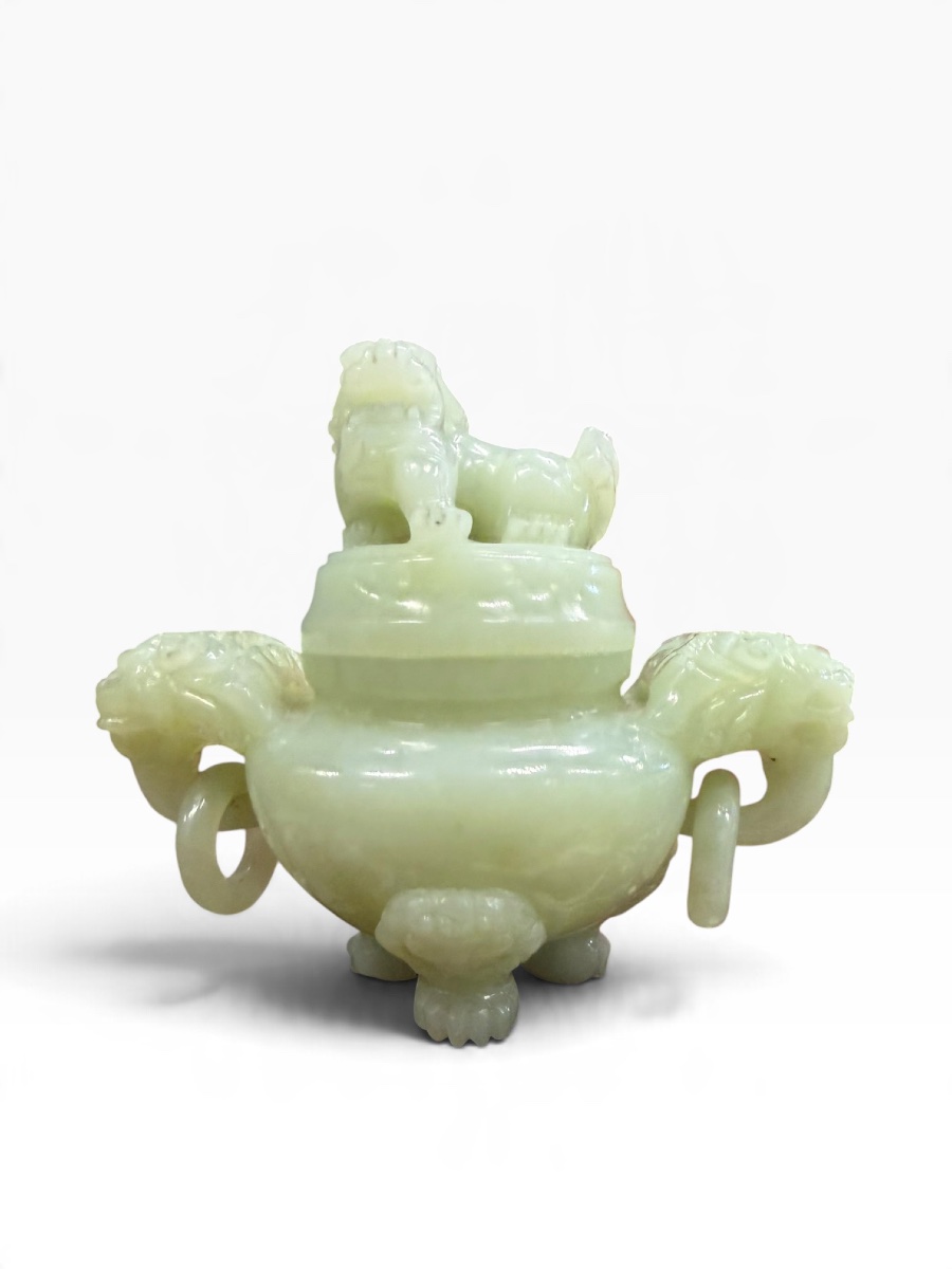 Important: Chinese Serpentine Incense Burner-photo-2