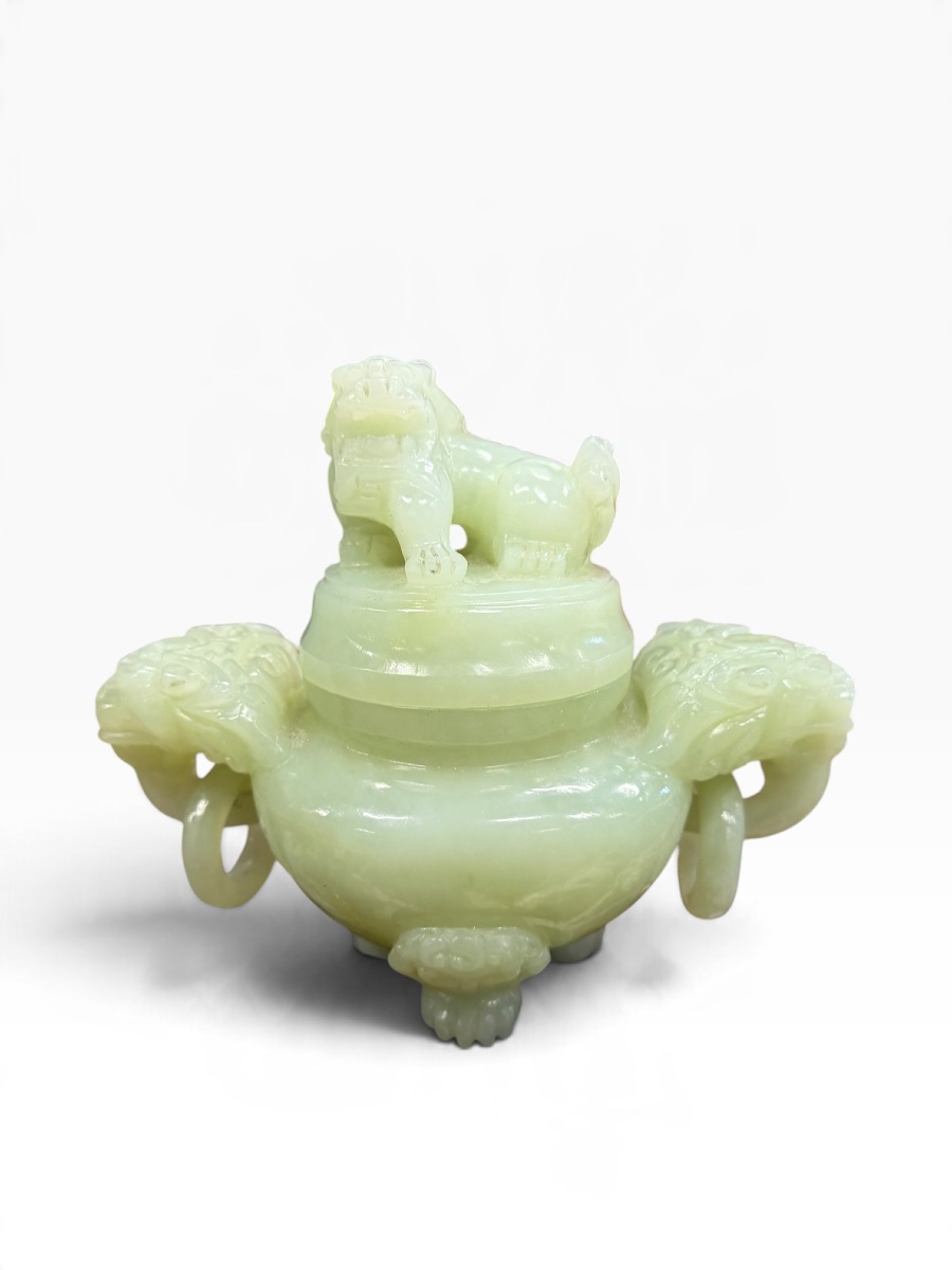 Important: Chinese Serpentine Incense Burner-photo-2
