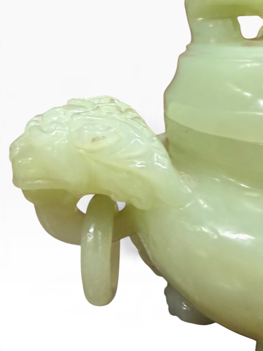 Important: Chinese Serpentine Incense Burner-photo-3