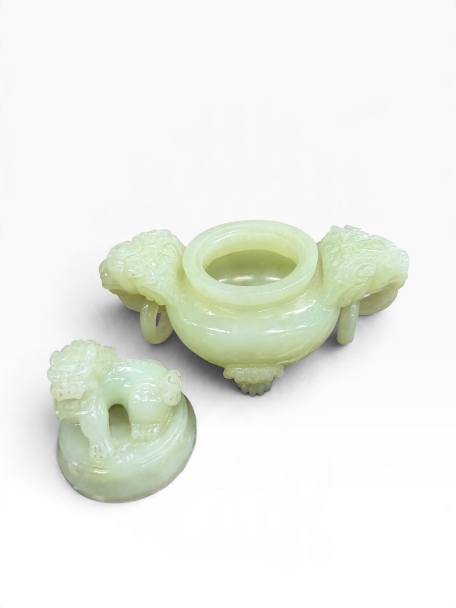 Important: Chinese Serpentine Incense Burner-photo-4
