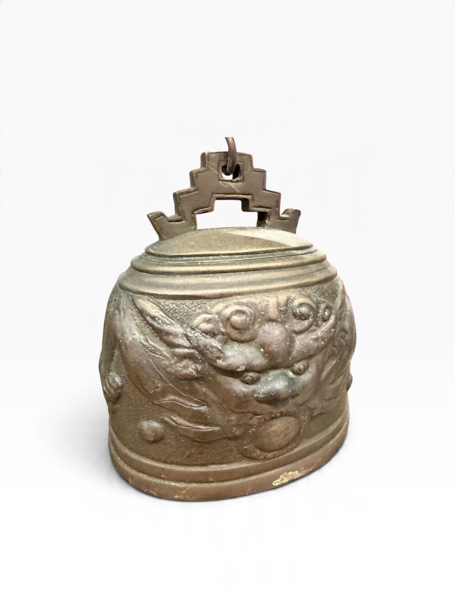 Indochine Cloche de Temple en bronze-photo-4