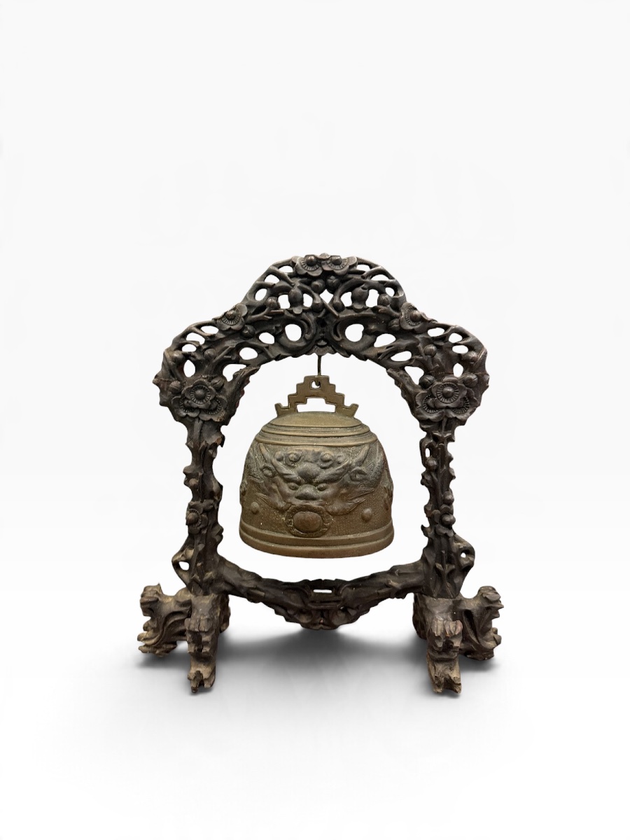 Indochine Cloche de Temple en bronze-photo-5