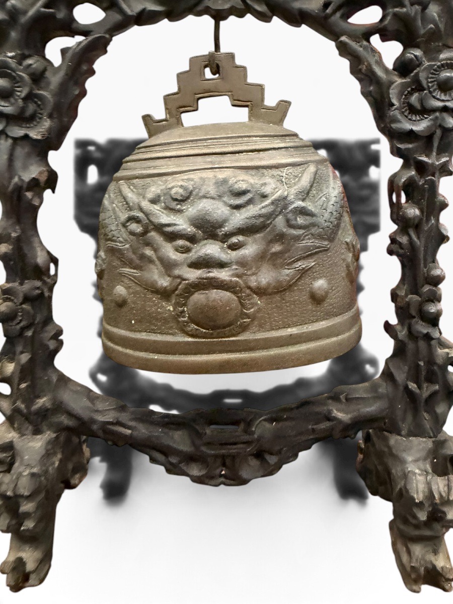 Indochine Cloche de Temple en bronze-photo-6