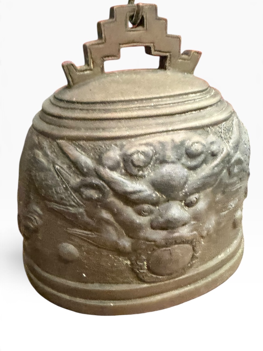 Indochine Cloche de Temple en bronze-photo-7